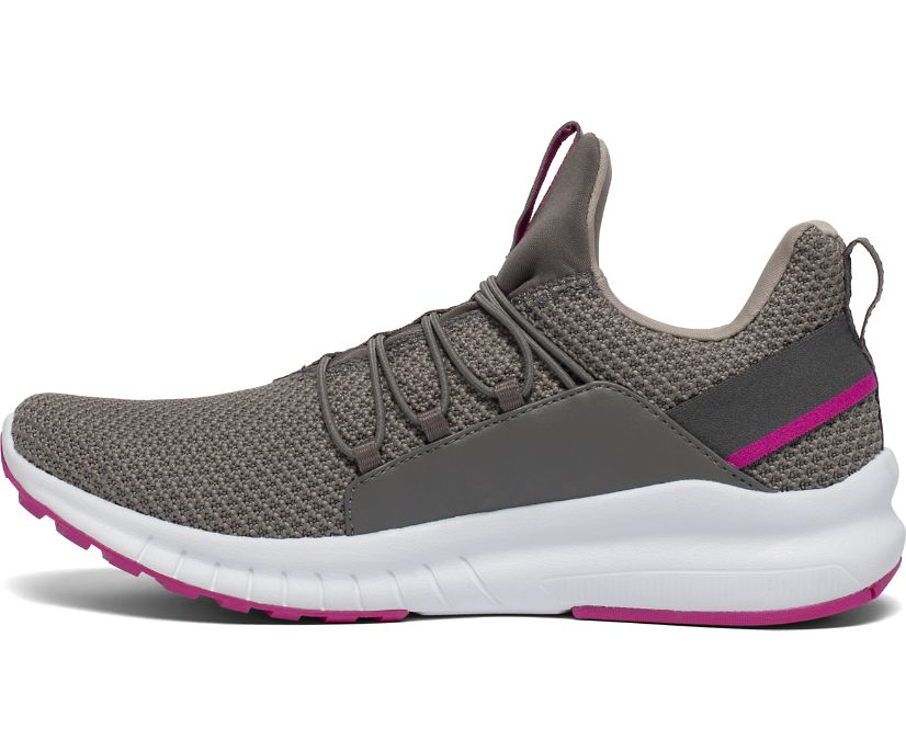 Női Saucony Stretch & Go Glide Gyalogló Cipő Szürke Rózsaszín | HU 548LIS